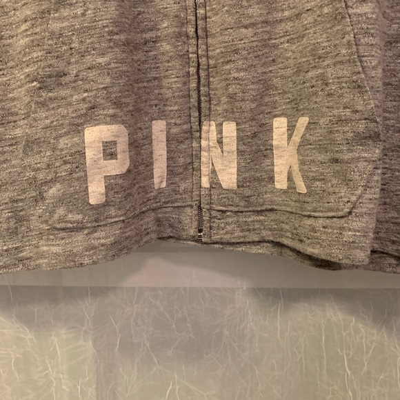 ‼️SOLD‼️ VS PINK Light Weight Grey Hooded Sweater - Picture 4 of 8